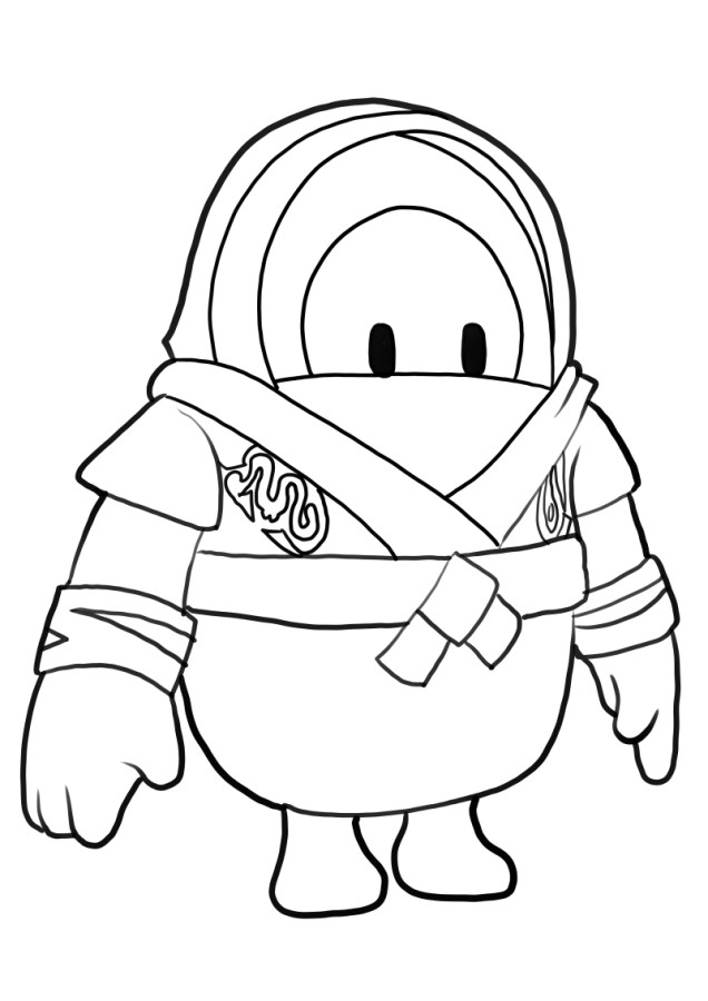 79+ Easy Fall Guys Coloring Pages Printable