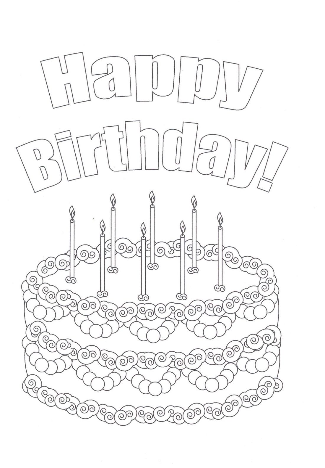 79+ Trendy Say Happy Birthday Coloring Pages Printable