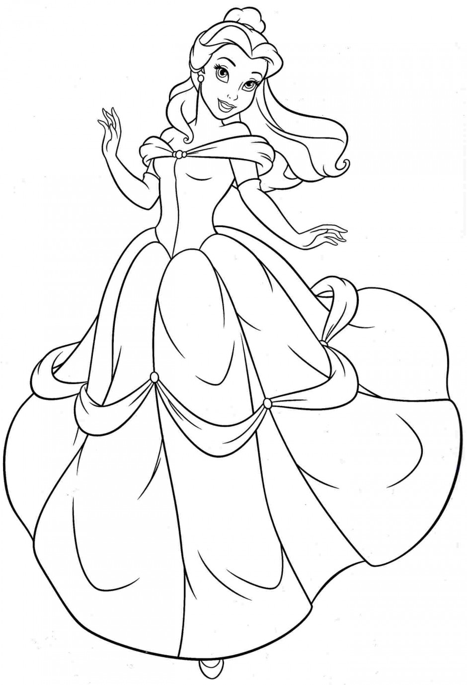 82+ Happy Princess Face Coloring Pages Printable