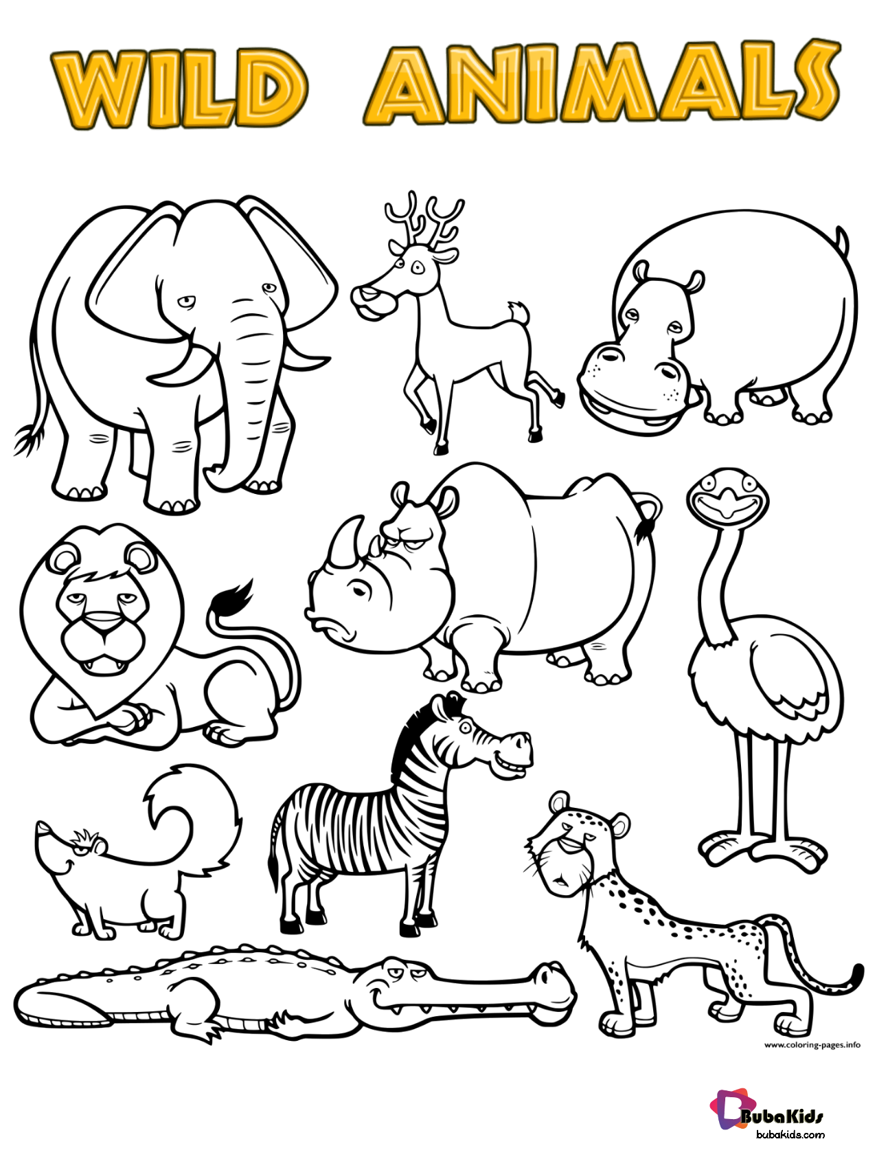 44+ Educational Animal Coloring Pages Easy Kids