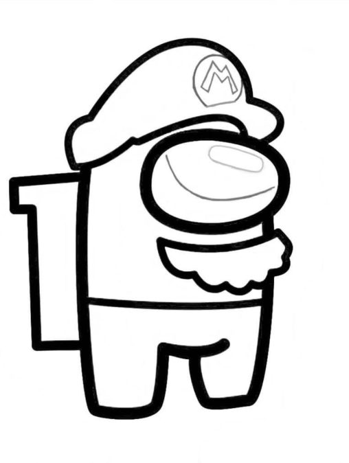 84+ Interactive Mario Among Us Coloring Pages Printable