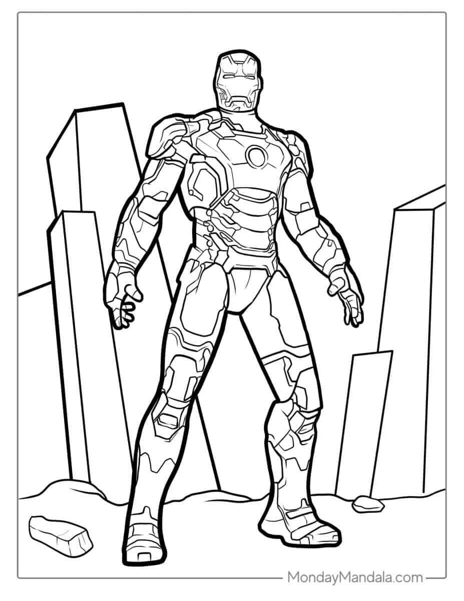 85+ Unique Iron Man Coloring Pages Printable