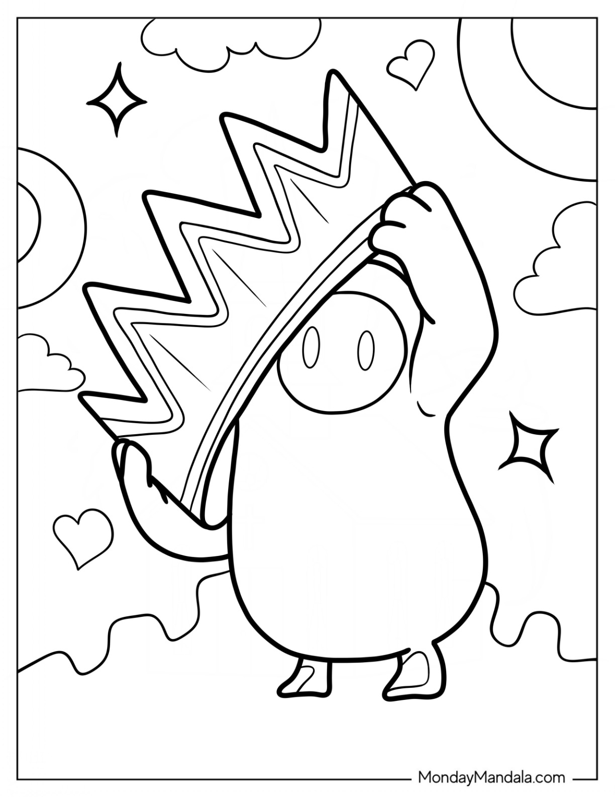 89+ Simple Fall Guys Coloring Pages Printable