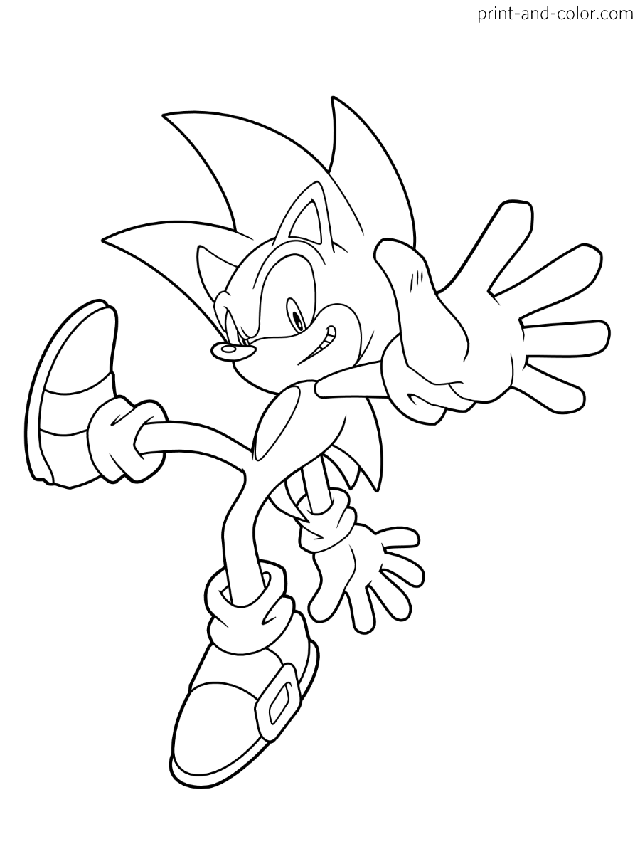 91+ Colorful Sonic Coloring Pages Printable