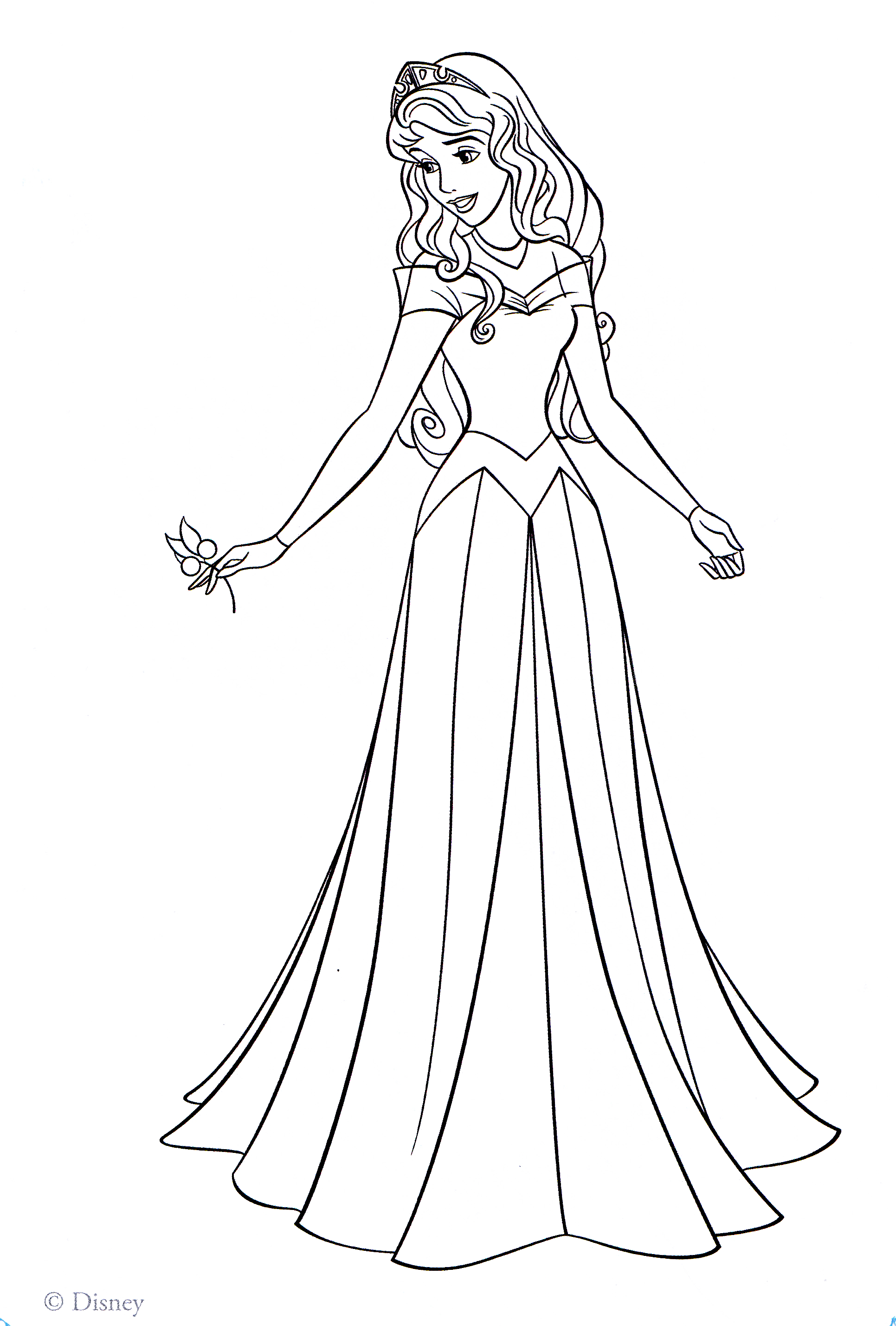 95+ Simple Princess Face Coloring Pages Printable