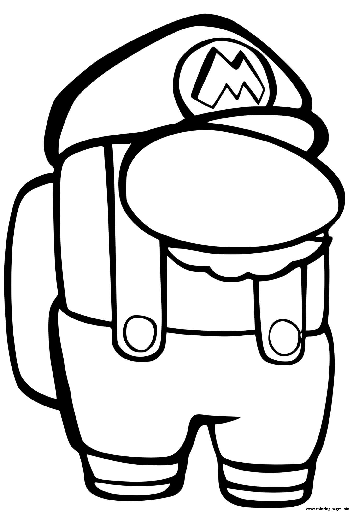 95+ Whimsical Mario Among Us Coloring Pages Printable