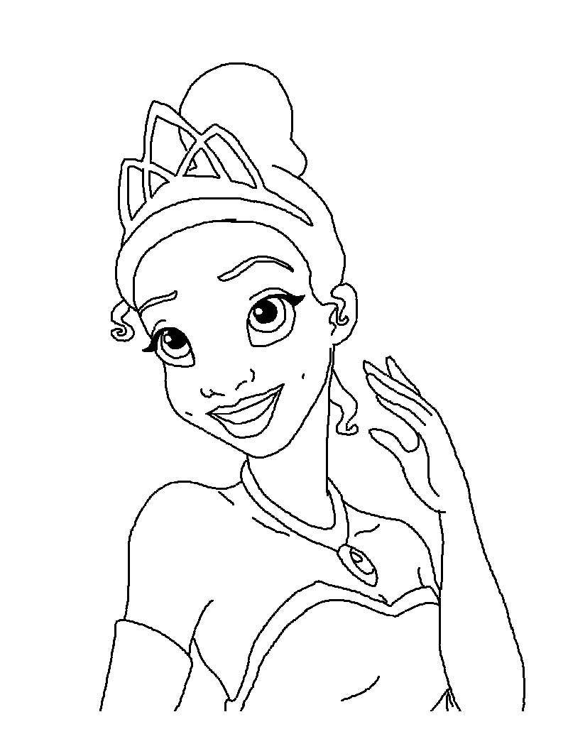 99+ Cheerful Princess Face Coloring Pages Printable