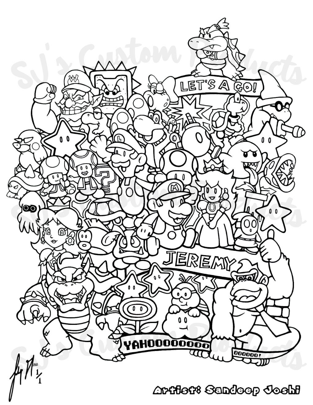 99+ Simple Mario Among Us Coloring Pages Printable