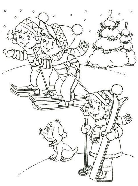 80+ Dazzling Winter Activity Coloring Pages Printable