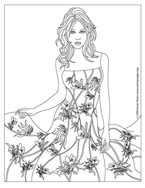 42+ Cute Free Fashion Coloring Pages for Educational