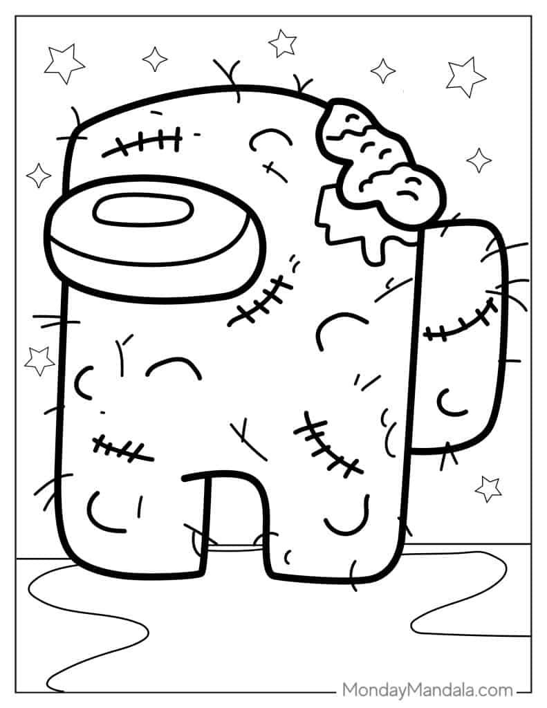 32+ Free FNF Among Us Coloring Pages Archives