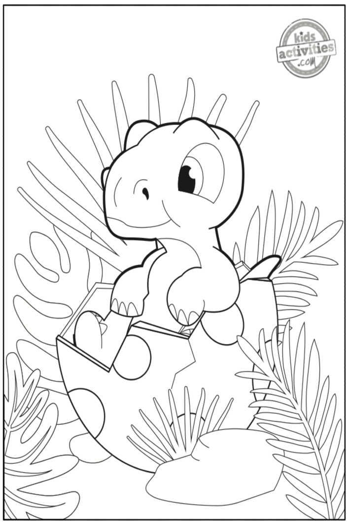 35+ Whimsical Dinosaur Coloring Pages Detailed