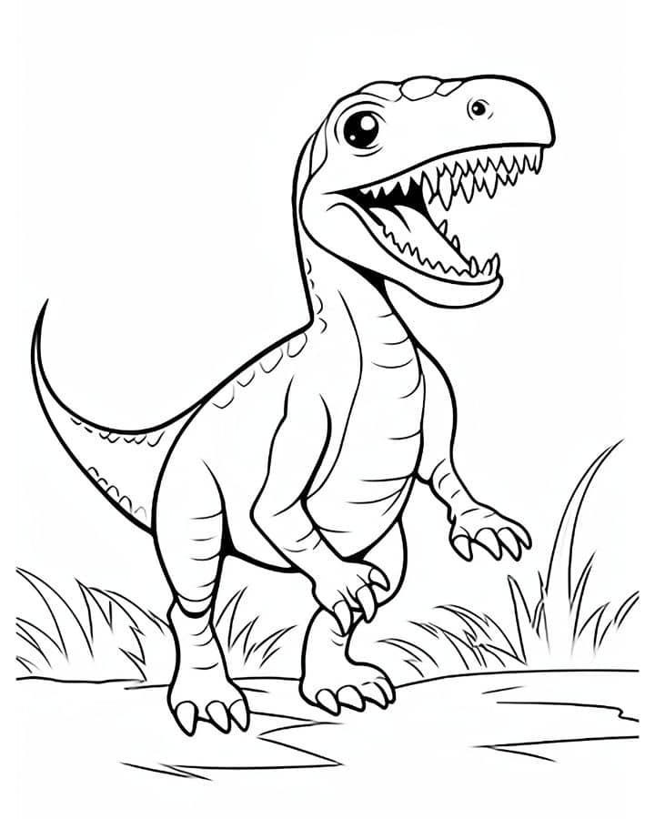 37+ Entertaining Dinosaur Coloring Pages Detailed