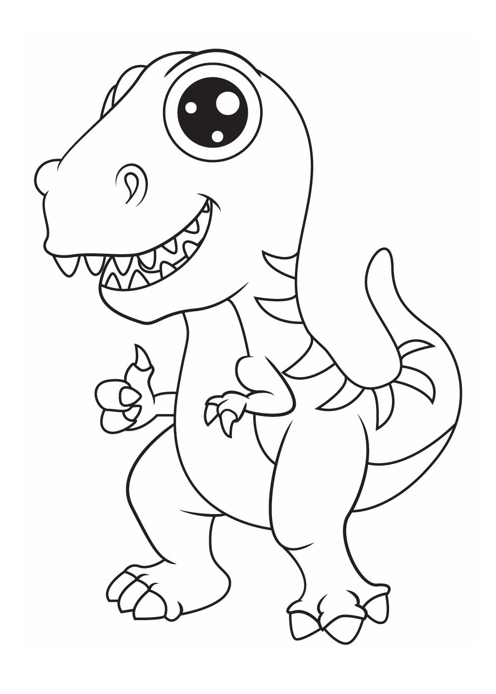 30+ Fun Dinosaur Coloring Pages Unique