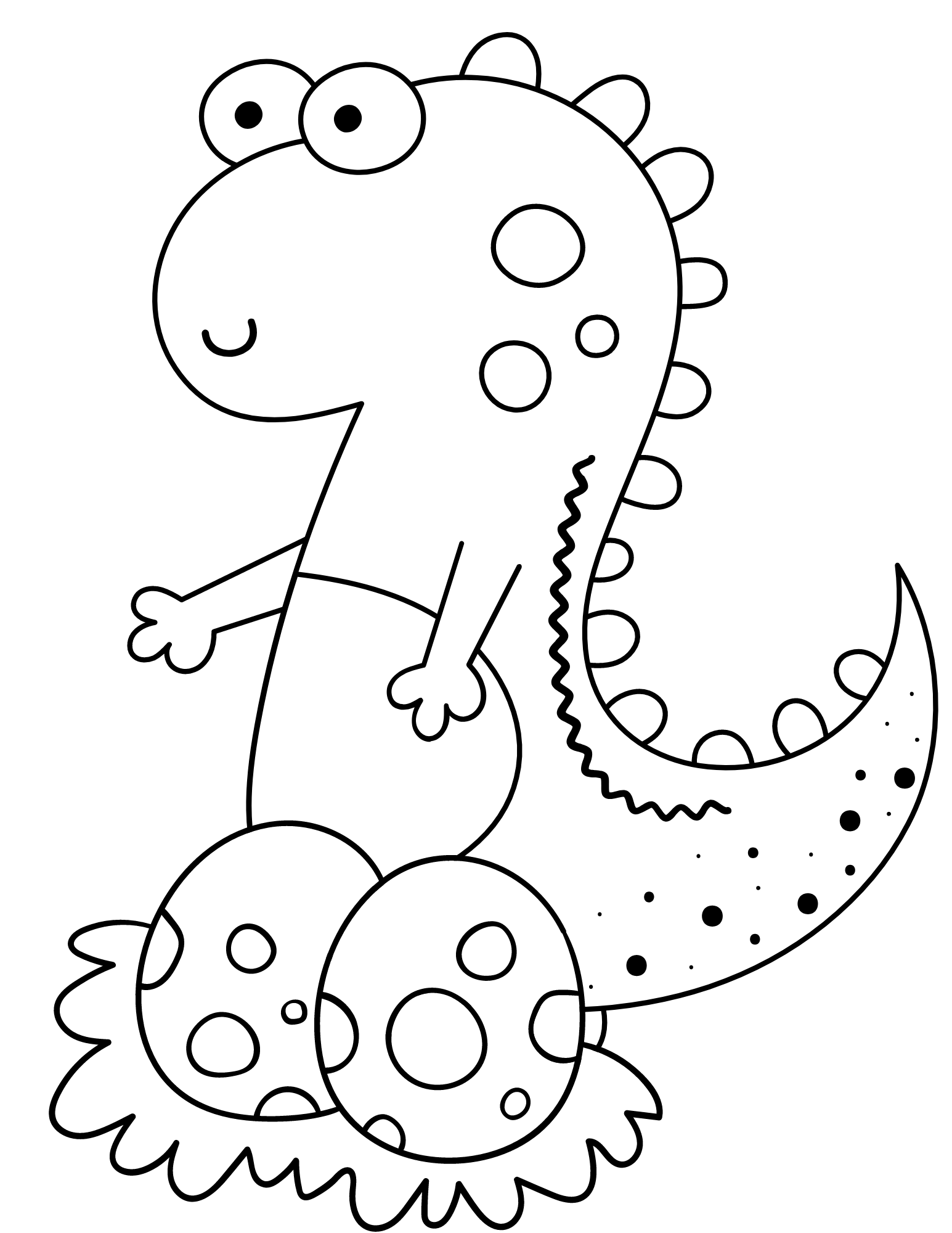 49+ Unique Dinosaur Coloring Pages Simple