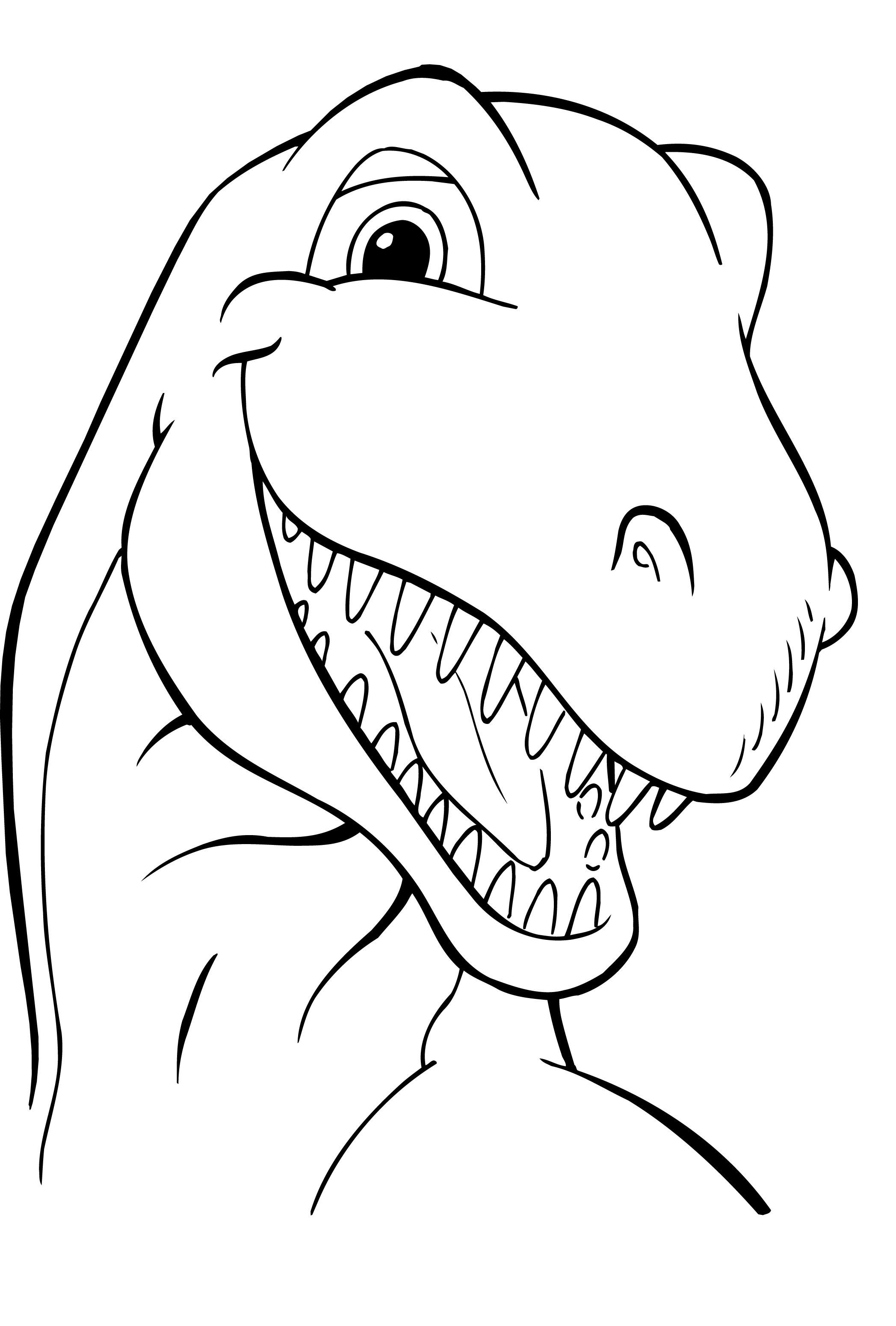 48+ Engaging Dinosaur Coloring Pages Easy Kids