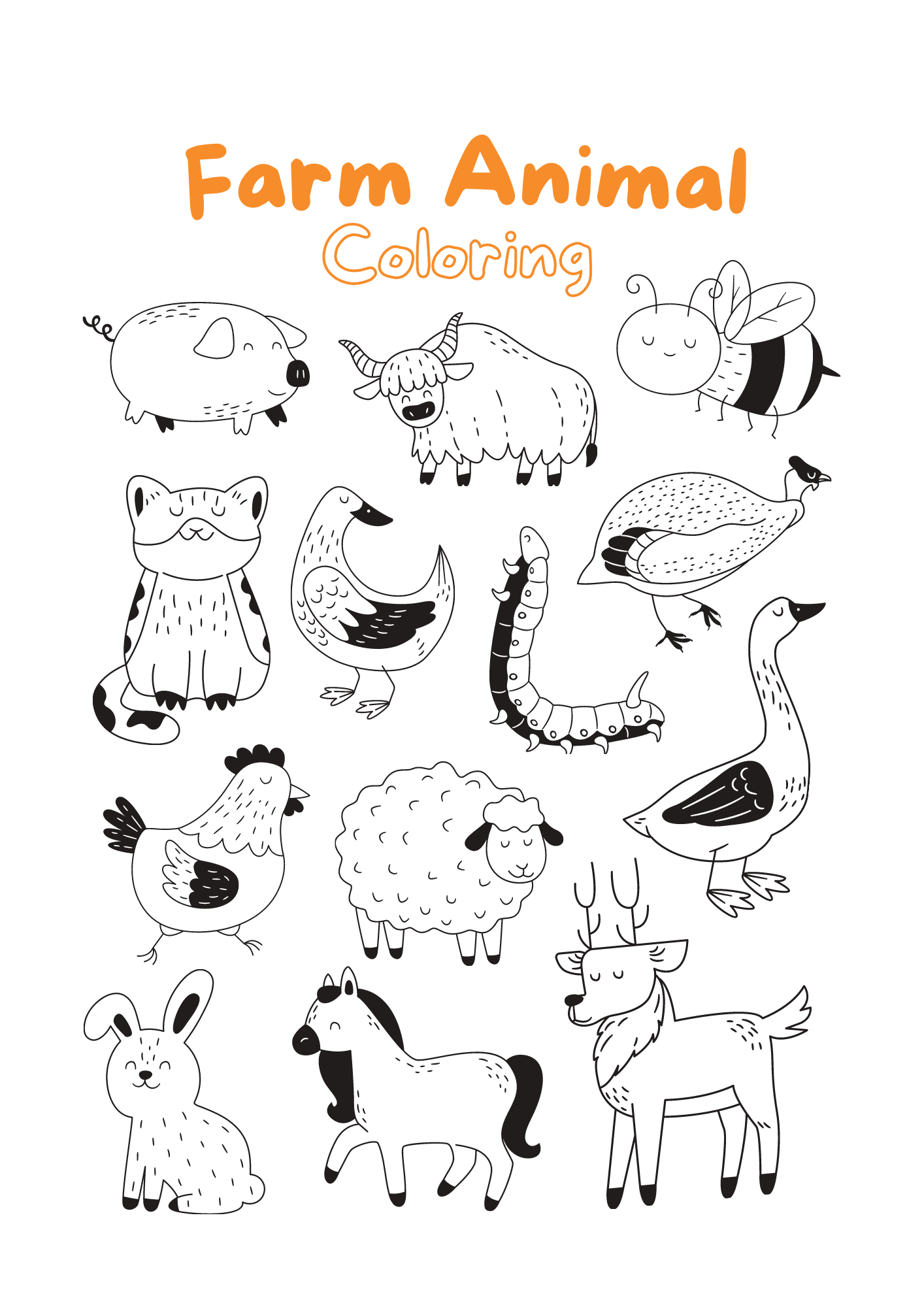 35+ Lovely Animal Coloring Pages Archives