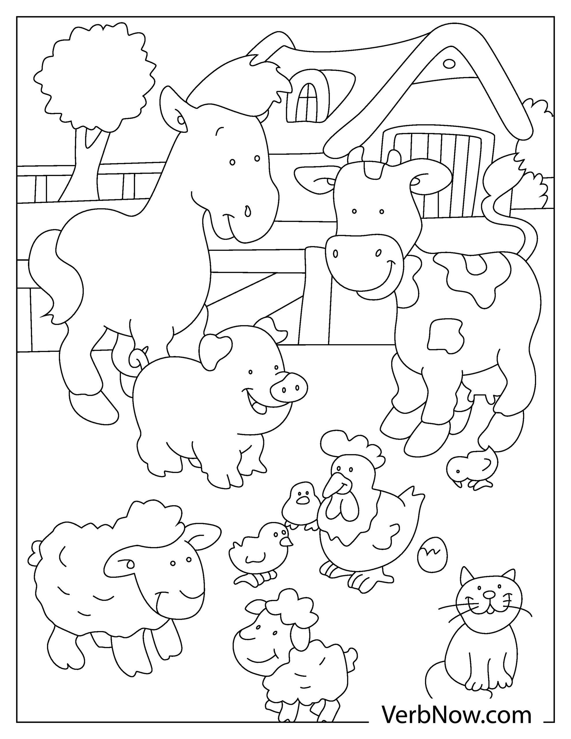 32+ Easy Animal Coloring Pages and Drawing