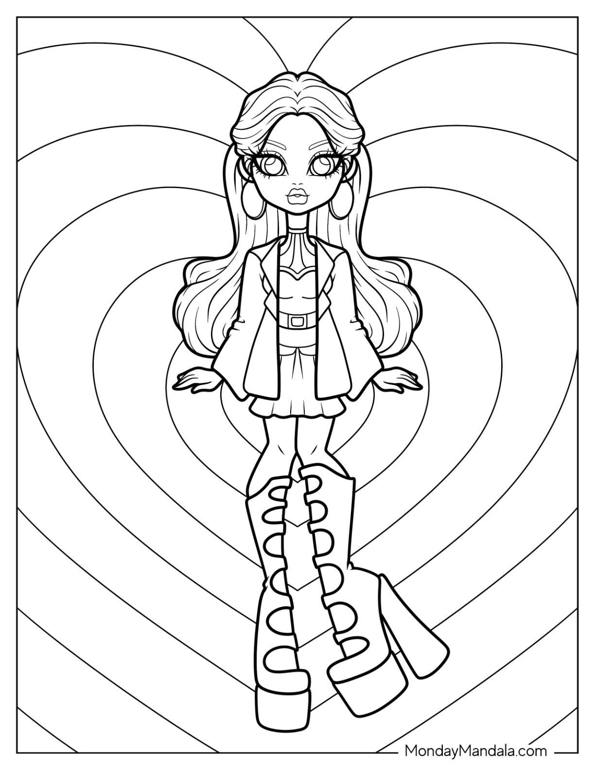 36+ Detailed Free Fashion Coloring Pages Archives