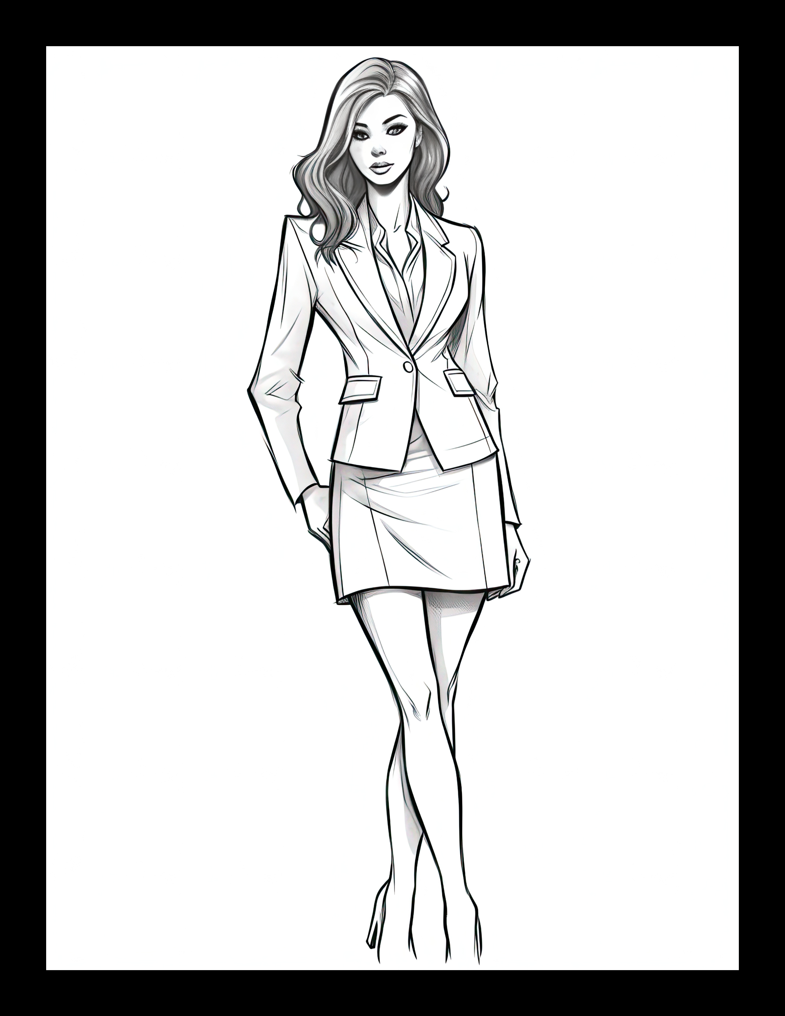 47+ New Free Fashion Coloring Pages Easy