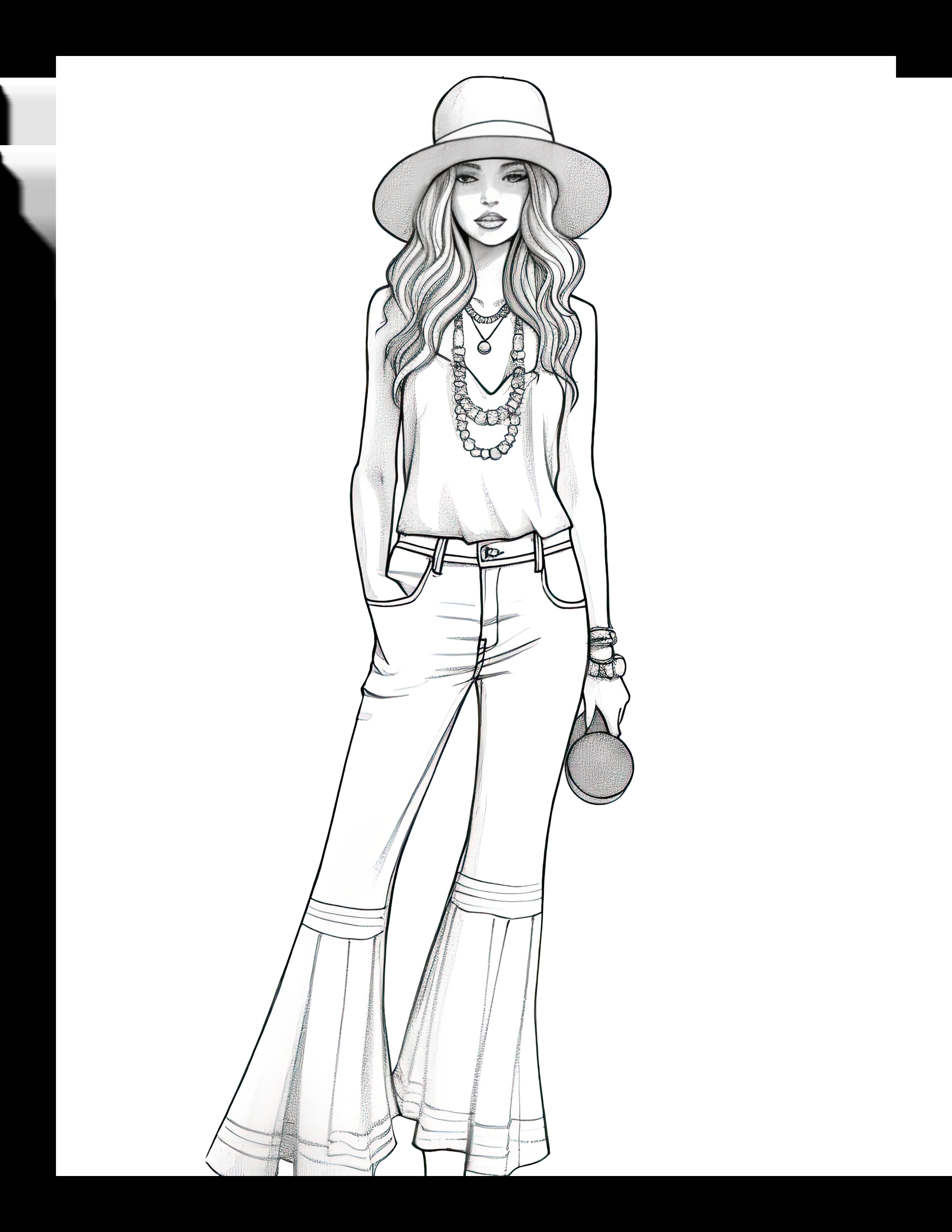 50+ Engaging Free Fashion Coloring Pages for Kids