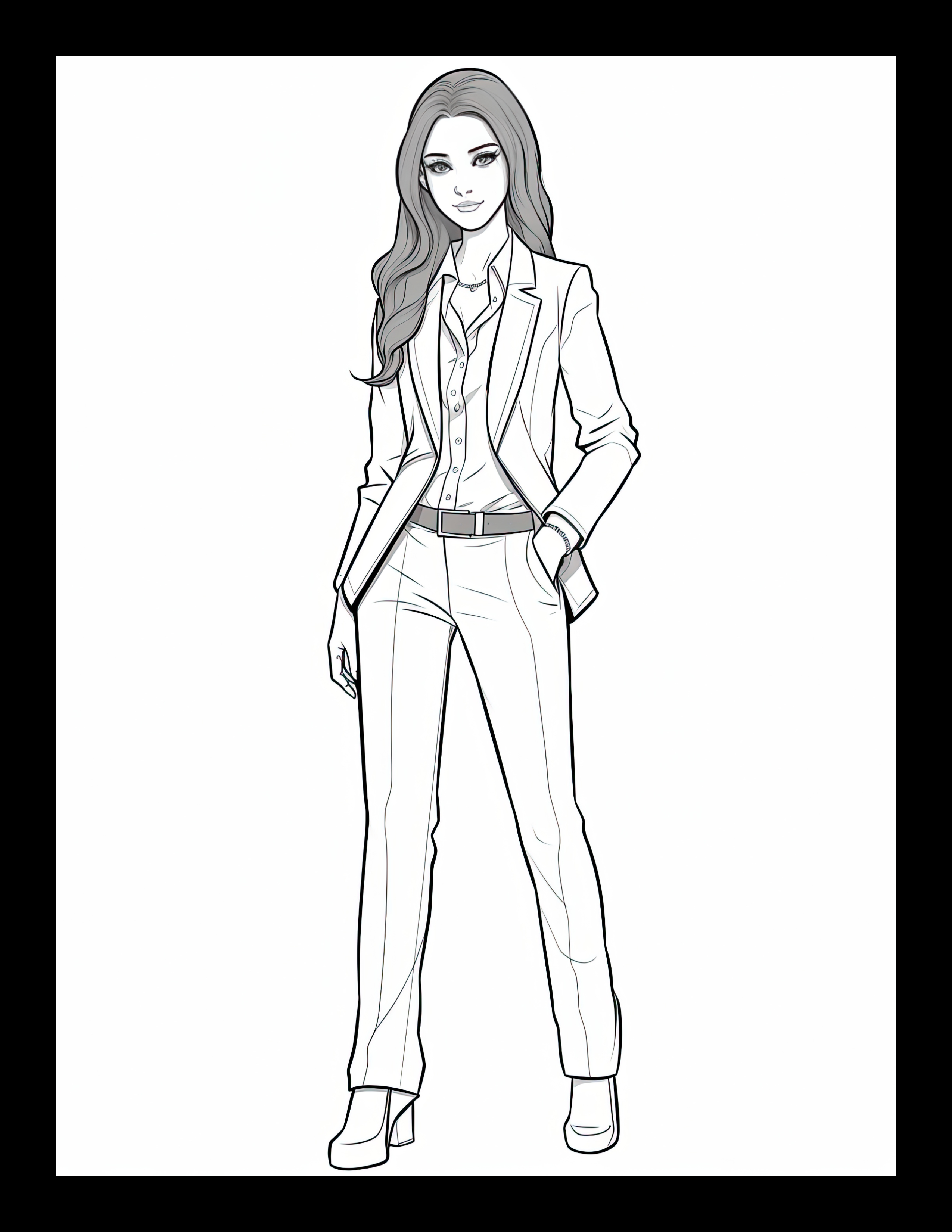 35+ Realistic Free Fashion Coloring Pages with Simple Outline