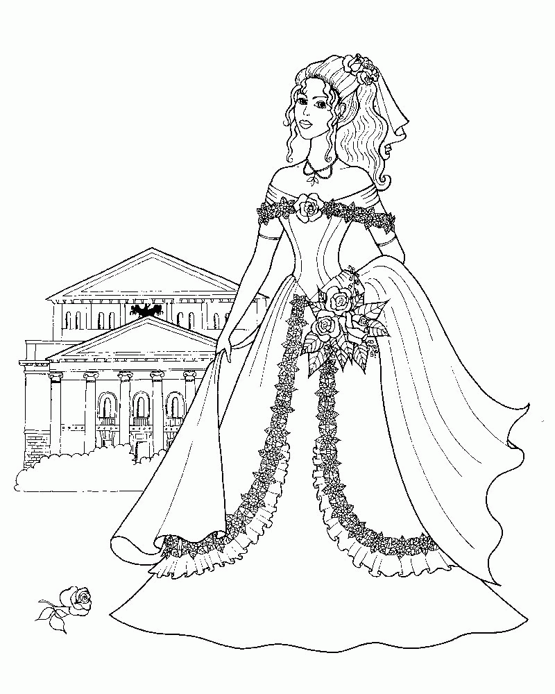 46+ Simple Free Fashion Coloring Pages for Kids