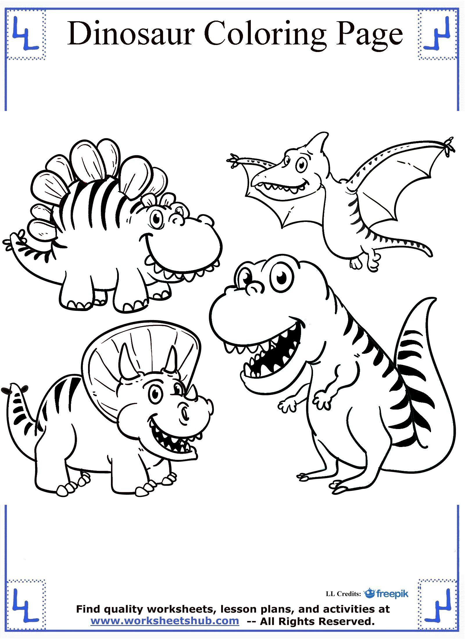 46+ Funtastic Dinosaur Coloring Pages for Educational