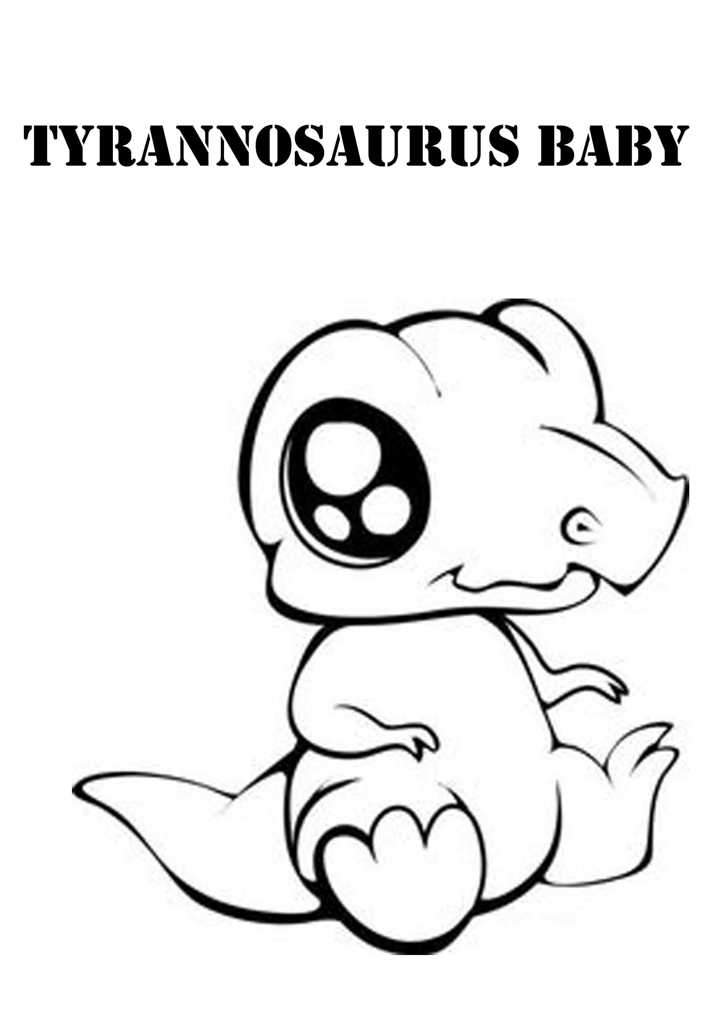 35+ Simple Dinosaur Coloring Pages Unique