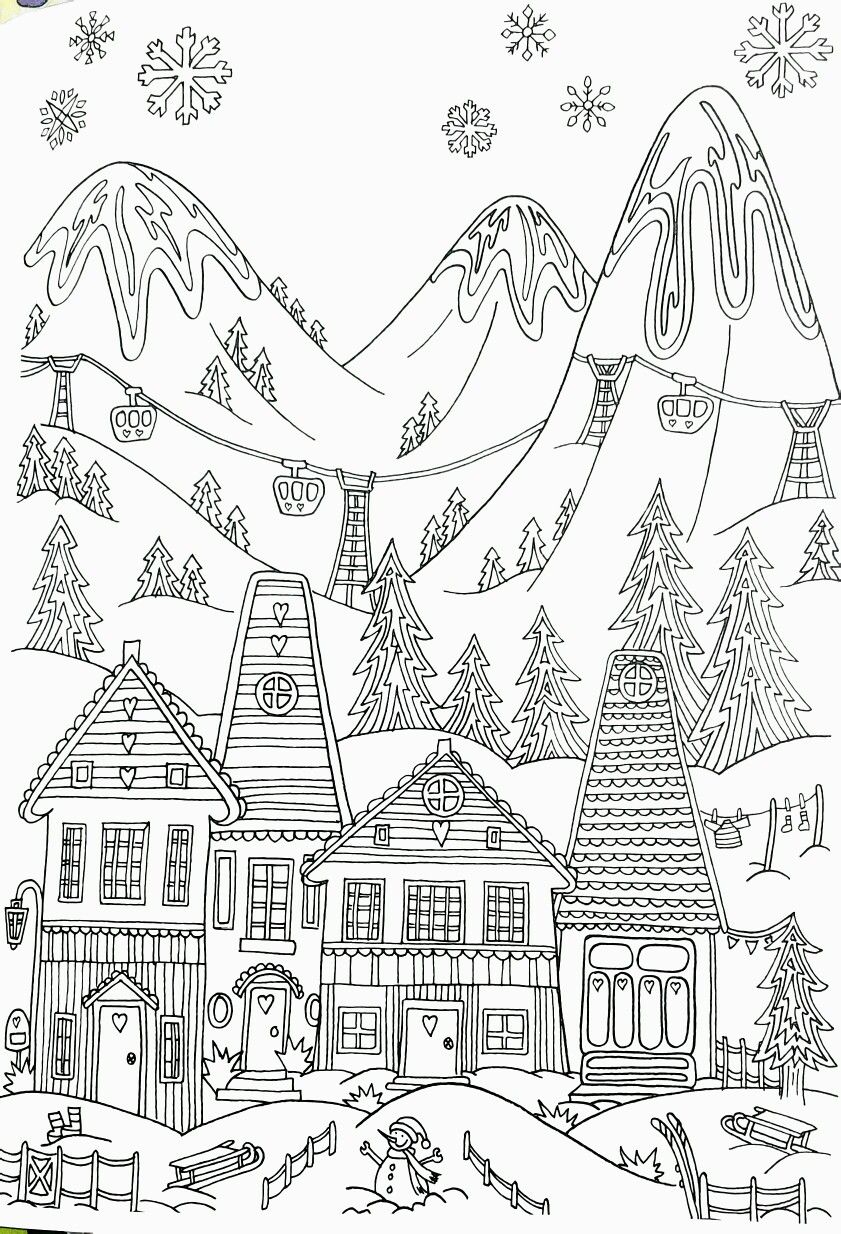 56+ Spectacular Winter Activity Coloring Pages Printable