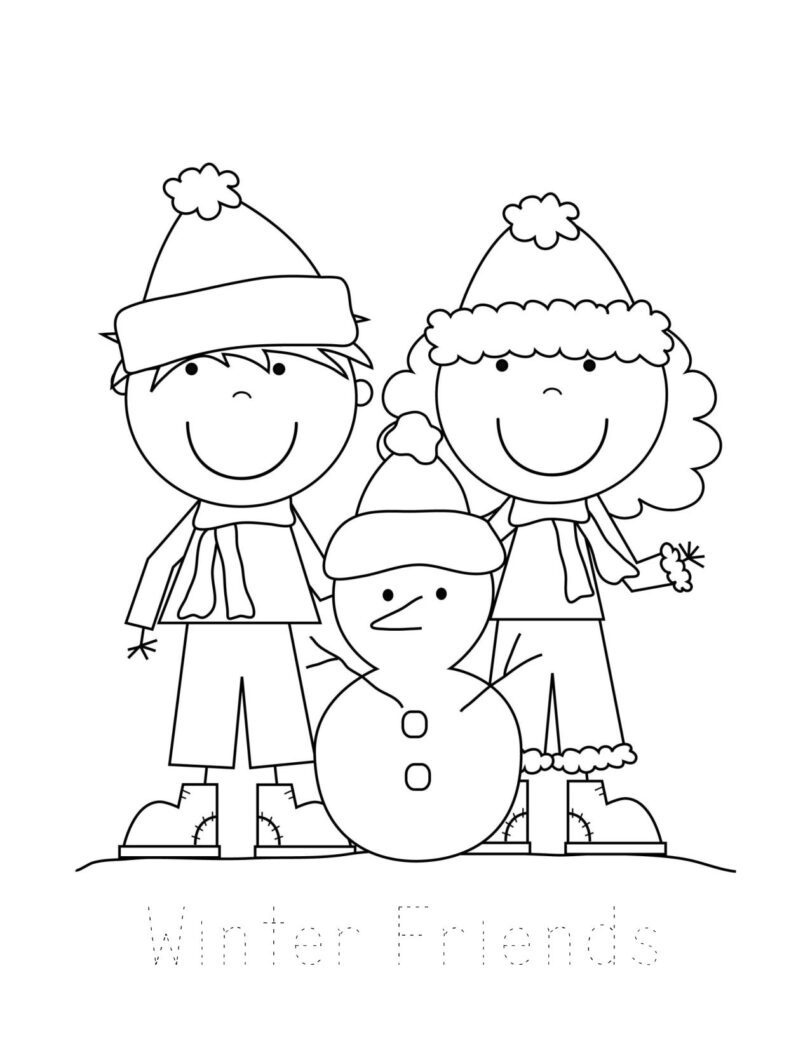 138+ Festive Winter Activity Coloring Pages Printable