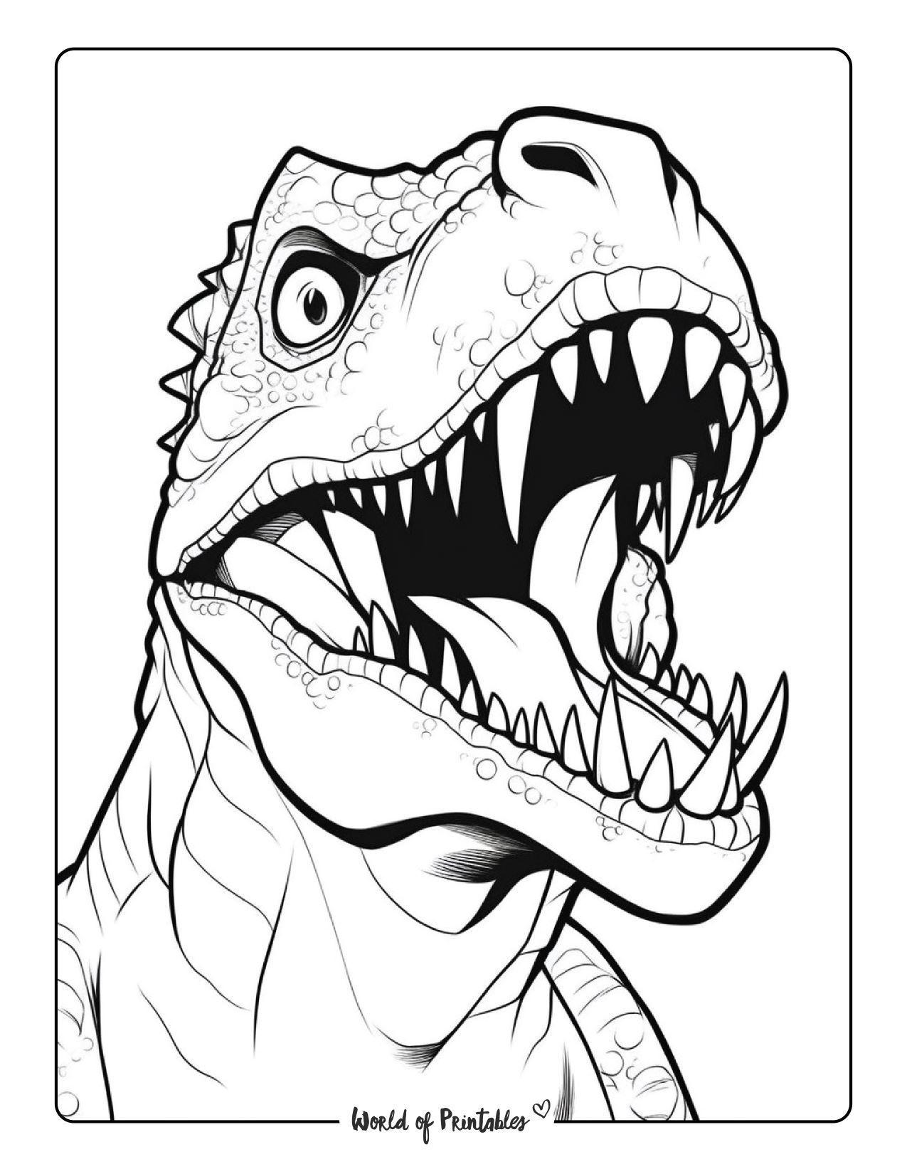 45+ Engaging Dinosaur Coloring Pages Aesthetic