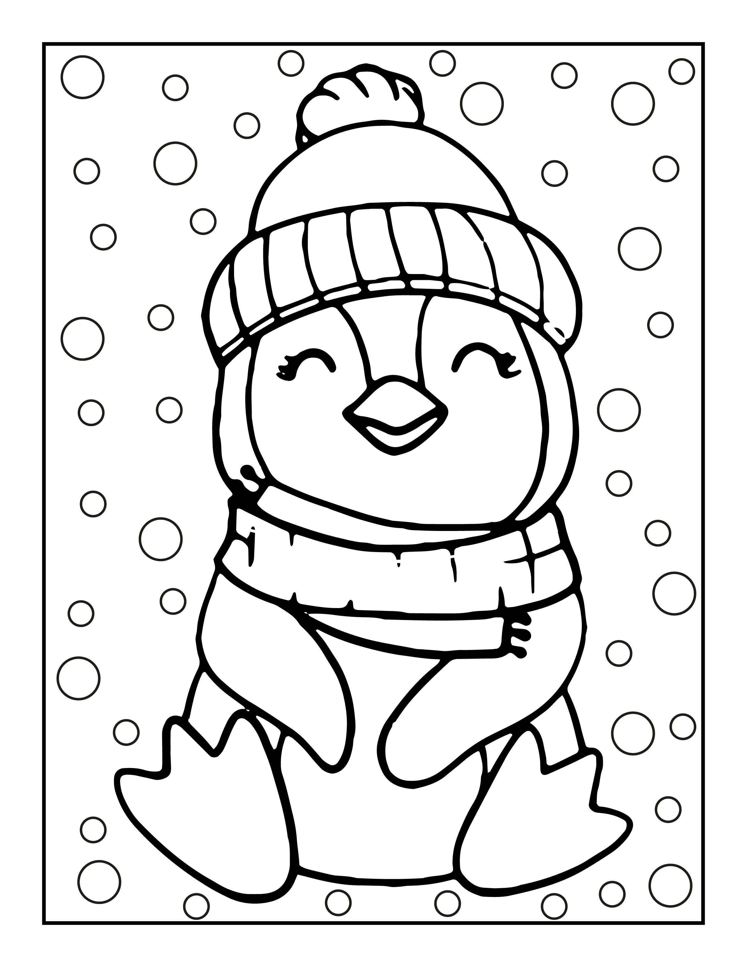 38+ Creative Winter Activity Coloring Pages Printable