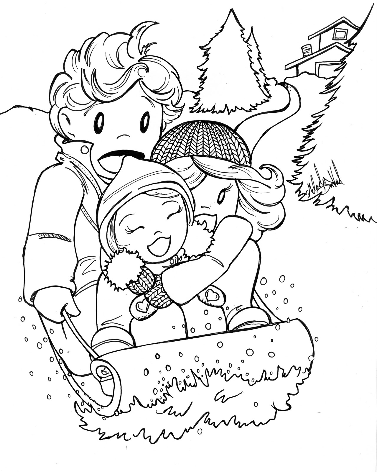 138+ Unique Winter Activity Coloring Pages Printable