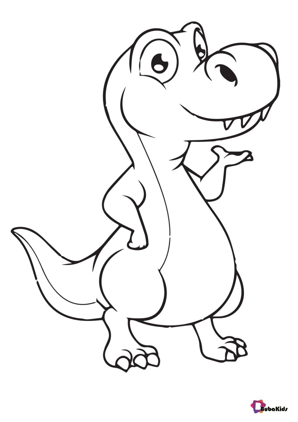 50+ Happy Dinosaur Coloring Pages Art