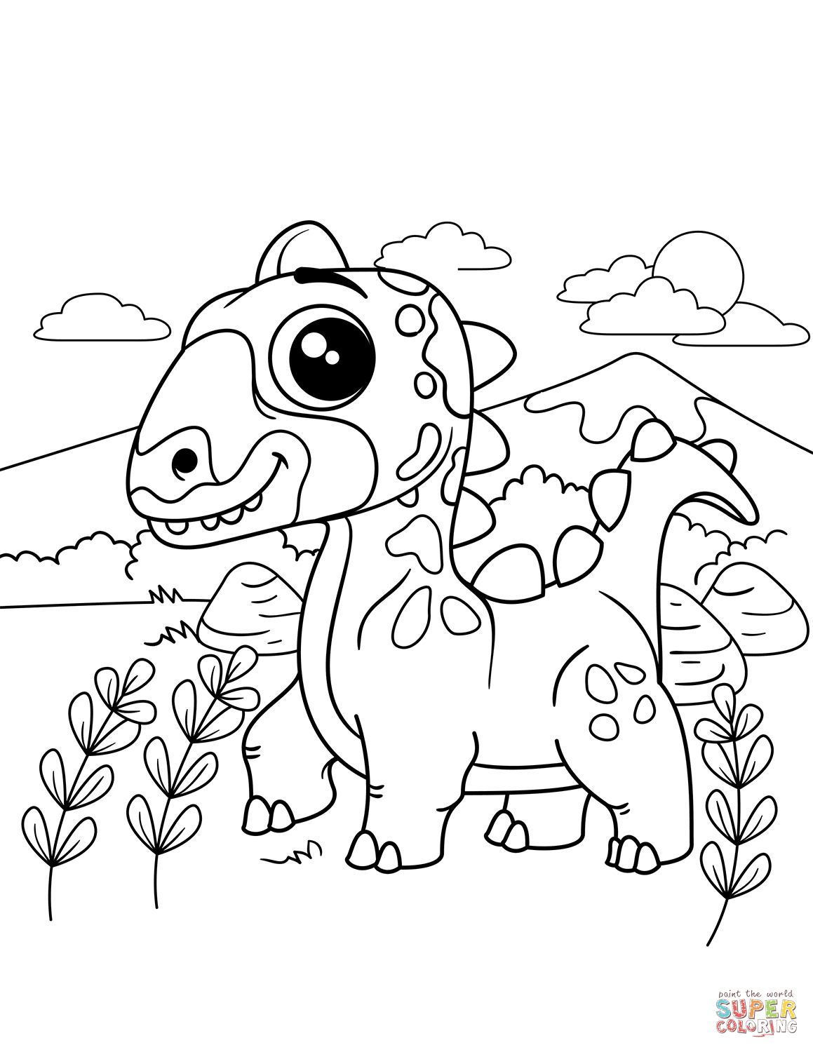 48+ Artistic Dinosaur Coloring Pages for Kids and Adult