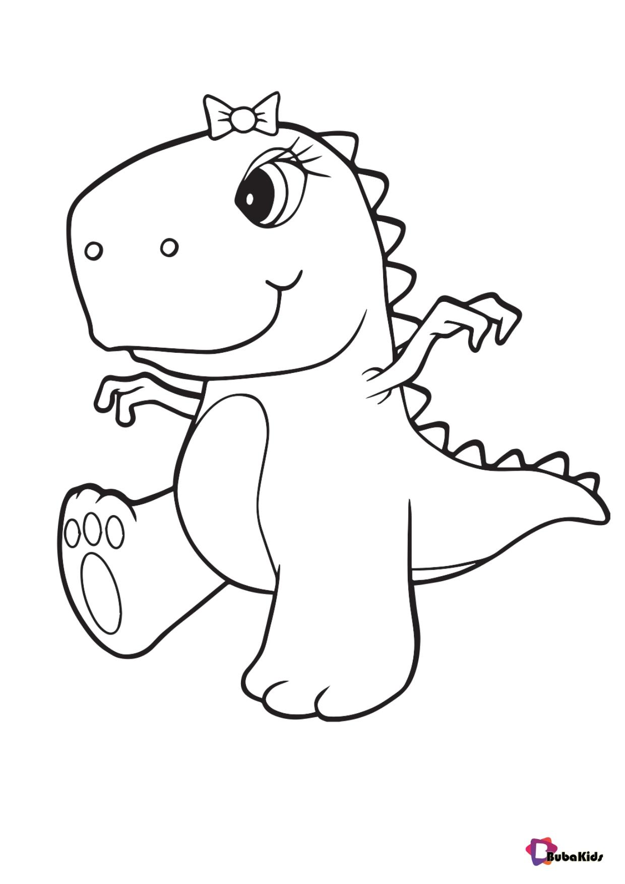 31+ Detailed Dinosaur Coloring Pages with Simple Outline