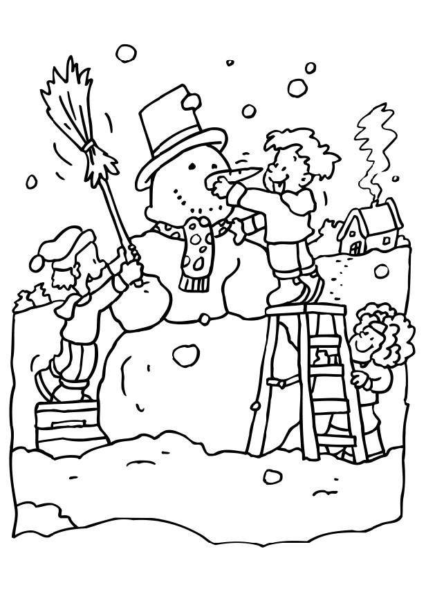 142+ Adorable Winter Activity Coloring Pages Printable