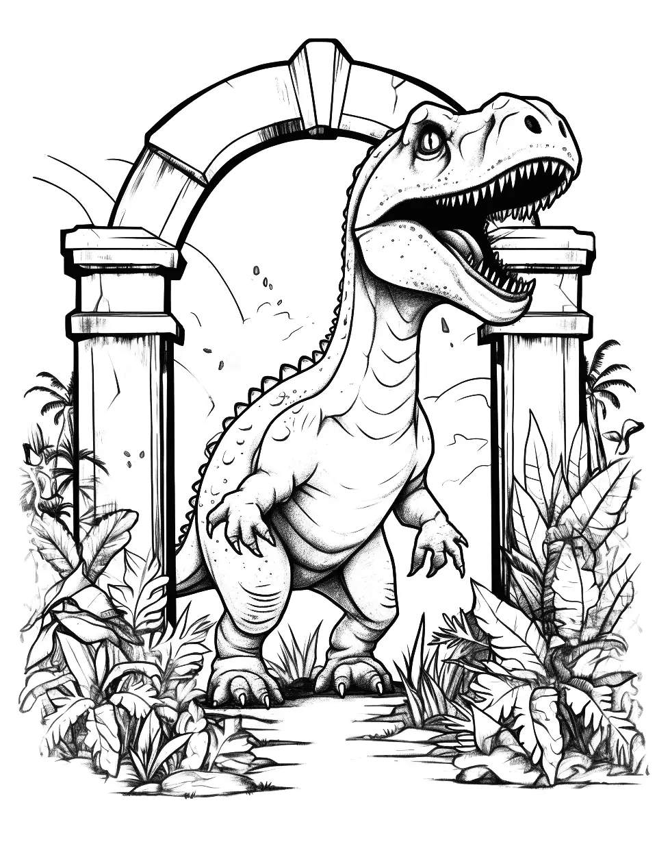 47+ Funtastic Dinosaur Coloring Pages Archives