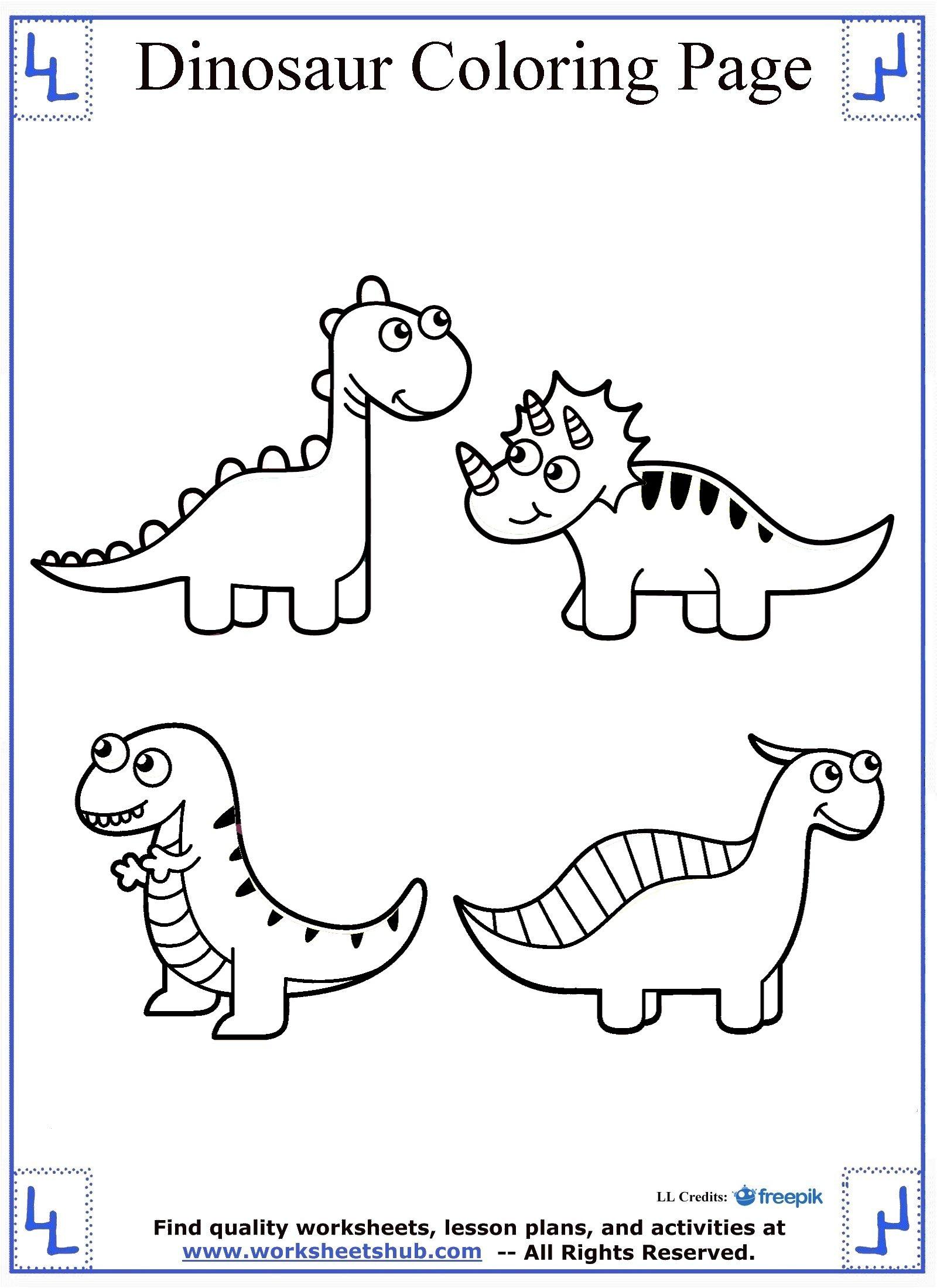 50+ Adorable Dinosaur Coloring Pages for Kids and Adult