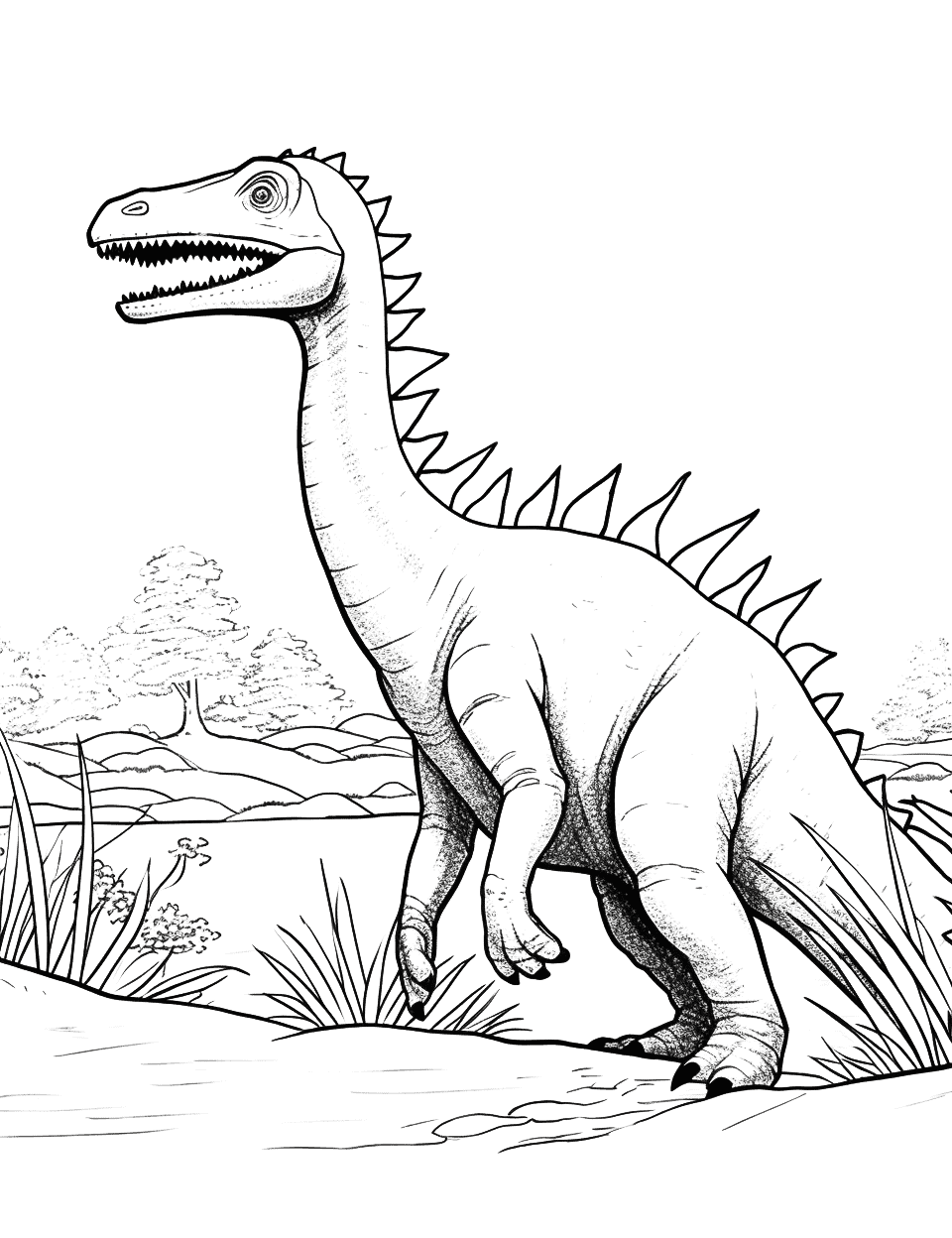 33+ Educational Dinosaur Coloring Pages Simple