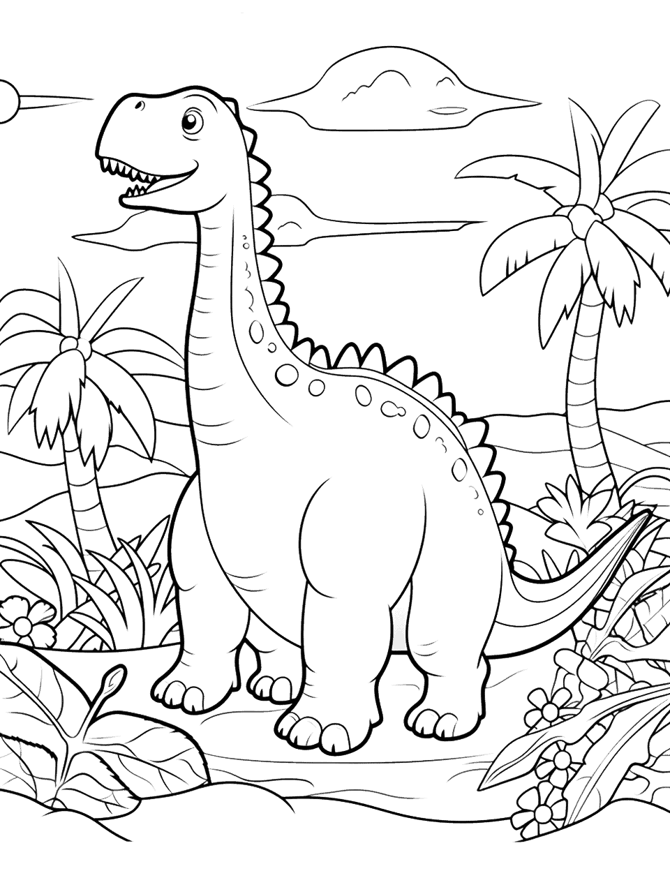 45+ Amazing Dinosaur Coloring Pages Detailed