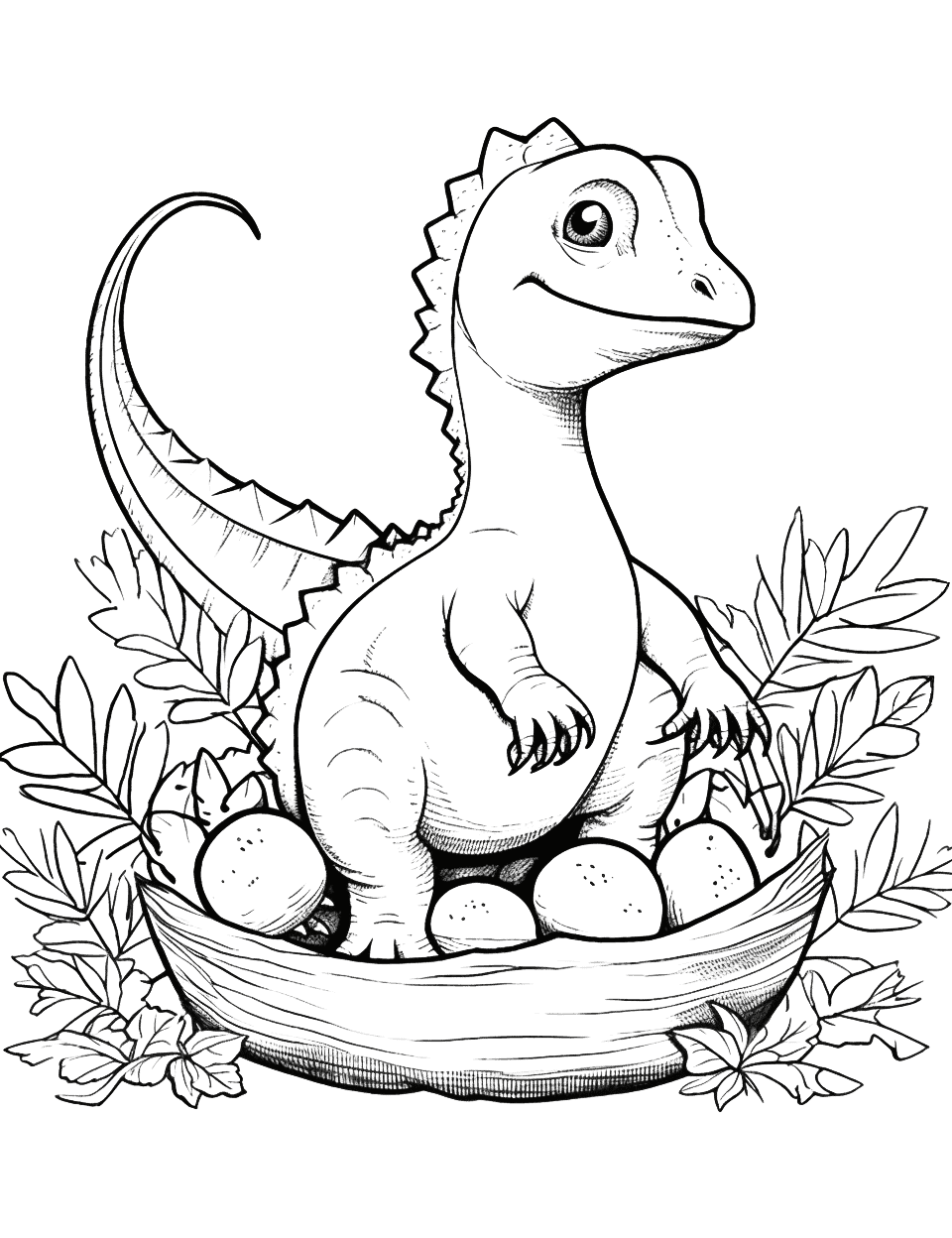 40+ Relaxing Dinosaur Coloring Pages Free Printable