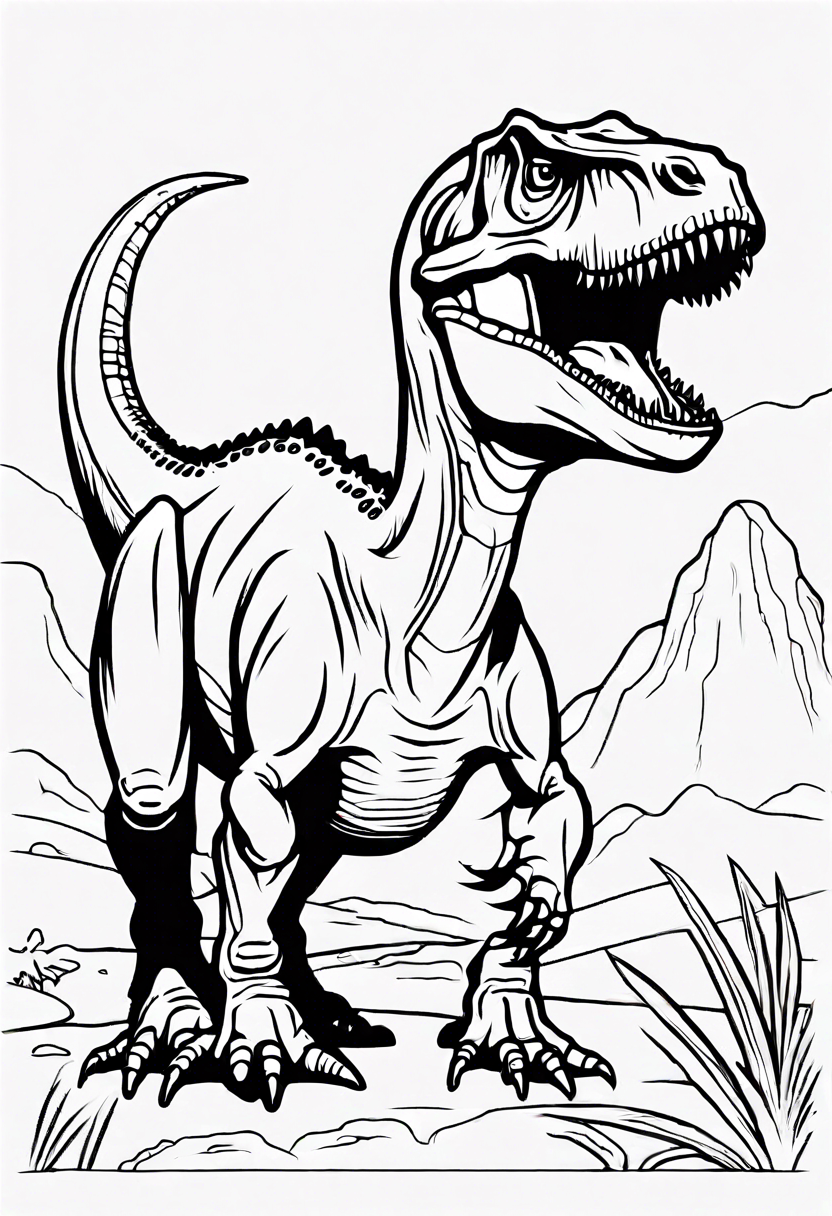 48+ Engaging Dinosaur Coloring Pages Ideas