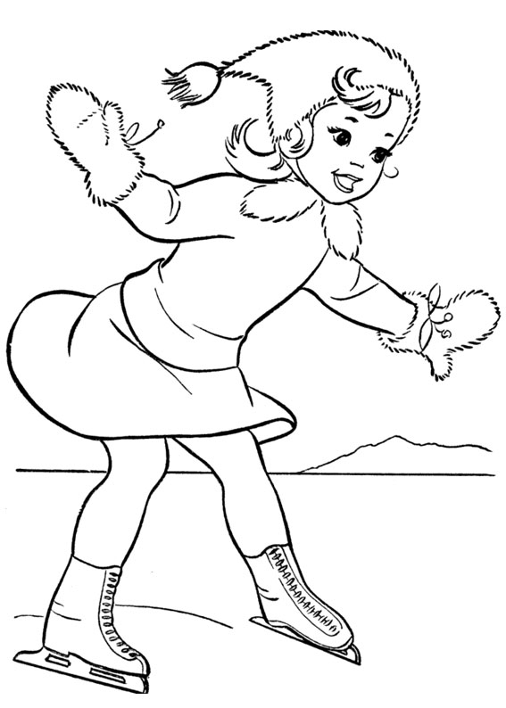 98+ Imaginative Winter Activity Coloring Pages Printable