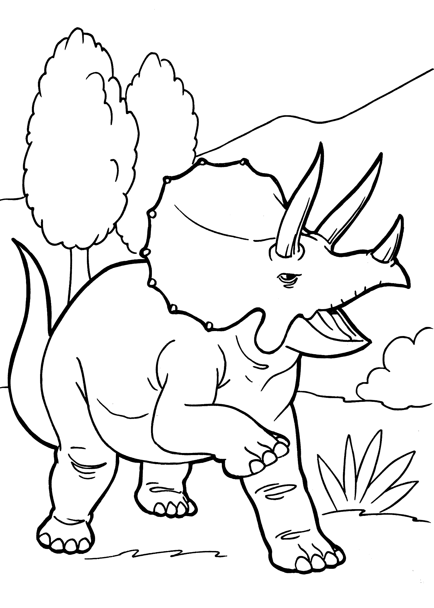 48+ Inspiring Dinosaur Coloring Pages Unique