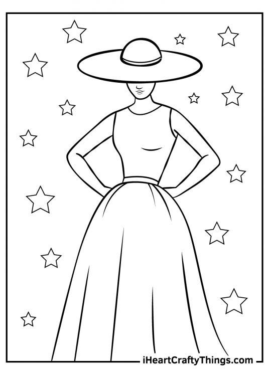 47+ Unique Free Fashion Coloring Pages Realistic