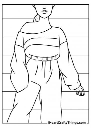 47+ The Best Free Fashion Coloring Pages with Simple Outline