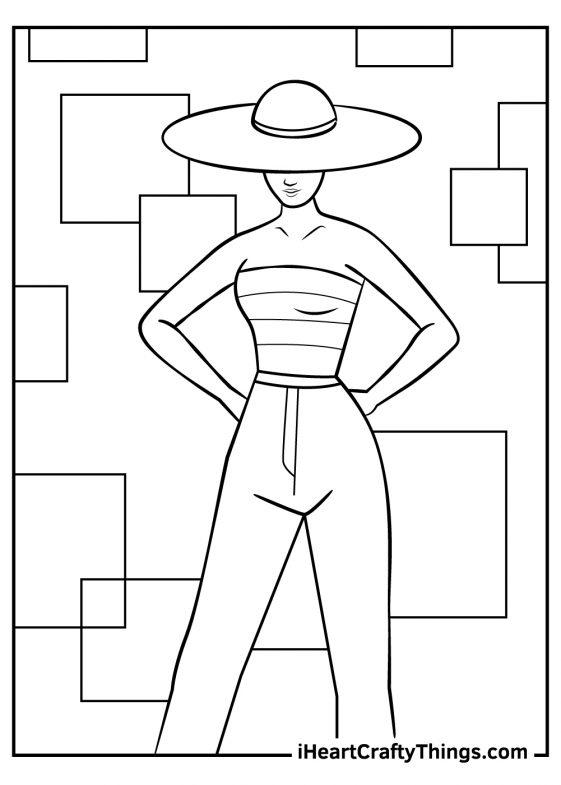 44+ Detailed Free Fashion Coloring Pages Ideas