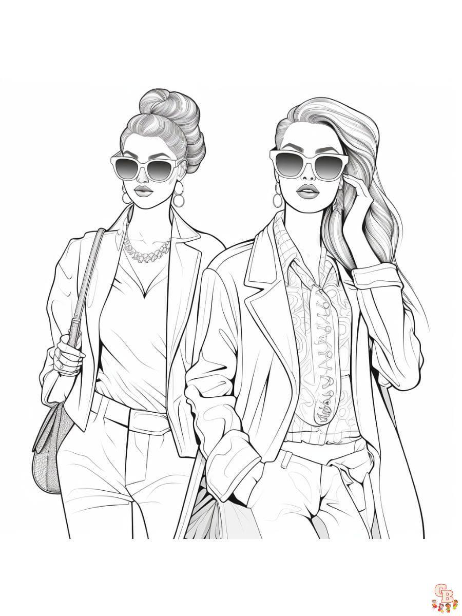 46+ Top Free Fashion Coloring Pages for Educational